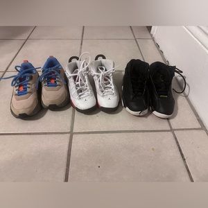 2 pairs of Jordans and 1 Pumas